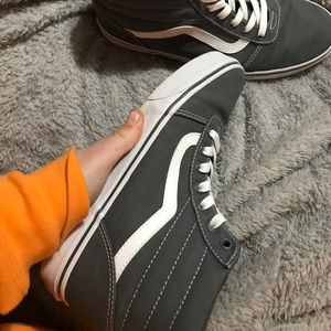 Barely Worn Grey High Top Vans